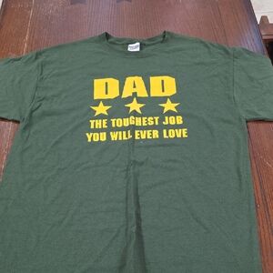Green 'Dad' Graphic T-Shirt